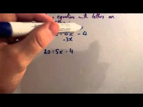 Suppose your friend asks you the cost of each type of the ice cream. Solving equations with letters on both sides - Corbettmaths - YouTube