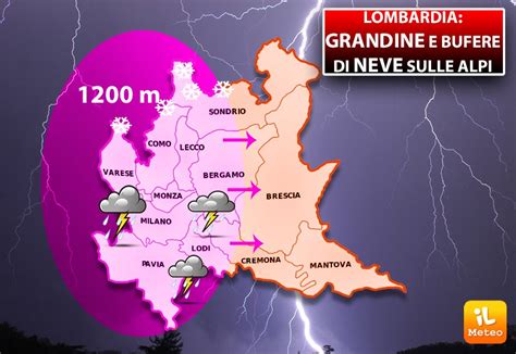 Fase molto instabile in italia con temporali anche forti e grandinate. Meteo: MILANO a rischio GRANDINE. BUFERE di NEVE sul resto ...