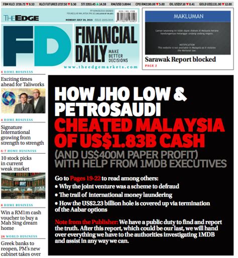 Websites, listings, map, phone, address of online news portals and newspaper publications in this new page is a merger of online news and newspapers. The Scheme To Scam Billions From Malaysia And How The Edge ...