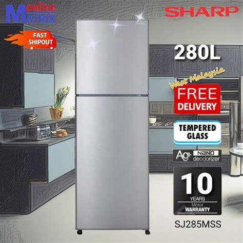 Discount prices and promotional sale on all refrigerators. SHARP 2 Door Fridge SJ285MSS | Shopee Malaysia