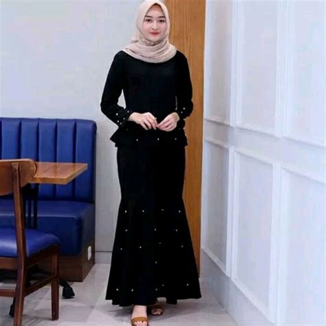 Baju gamis st guenesa / baju muslim terbaru: Baju Gamis Jaman Now - Voal Motif