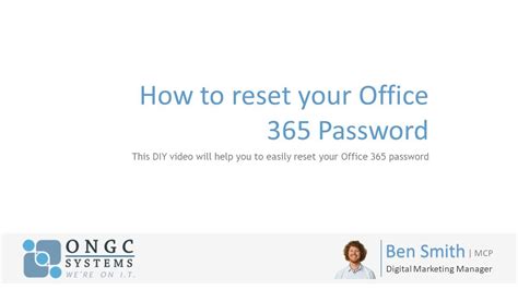 Check spelling or type a new query. How to reset your Office 365 Password - YouTube