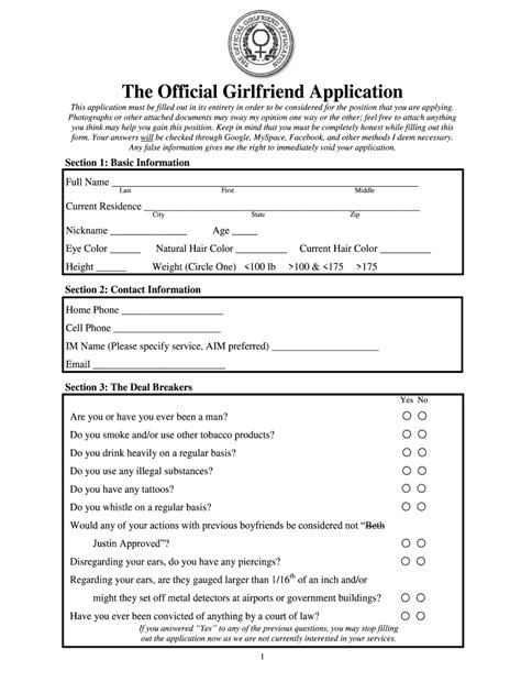 The official boyfriend application quotes and memes boyfriend application memes girlfriend a. Girlfriend Application - Fill Online, Printable, Fillable ...