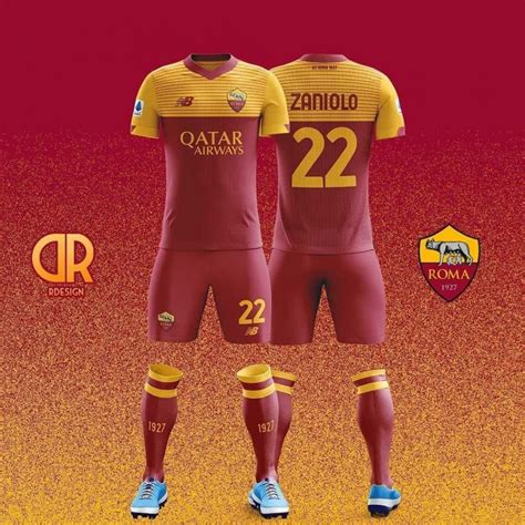 Non scherziamo, non si può fare una maglia verde per ragioni commerciali. concept kit maglie as roma 2022 - rdesign -2