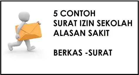 5 Contoh Surat Izin Tidak Masuk Sekolah Karena Sakit ...