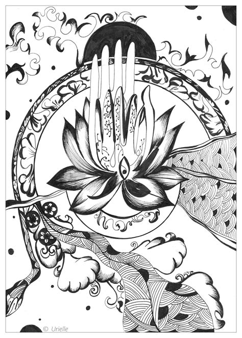Download Free zen coloring pages for adults to download