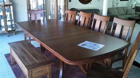 Amish dining room tables and kitchen tables. This Amish-made table is hand crafted out of solid quarter ...