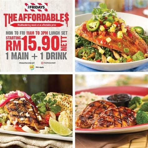 • menu, promotions, branch, others menu • search nearest branch; TGI Fridays The Affordables Lunch Menu Promotion | LoopMe ...
