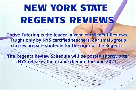 Prior to the date of the examination, schools must obtain for each student a scannable answer sheet provided. NY Regents Reviews 2021 - THRIVE TUTORING