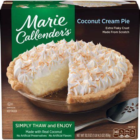 Especially the marie callender's chicken pot pie. Marie Callender's Coconut Cream Pie Frozen Dessert, 30.3 Ounce - Walmart.com in 2020 | Coconut ...