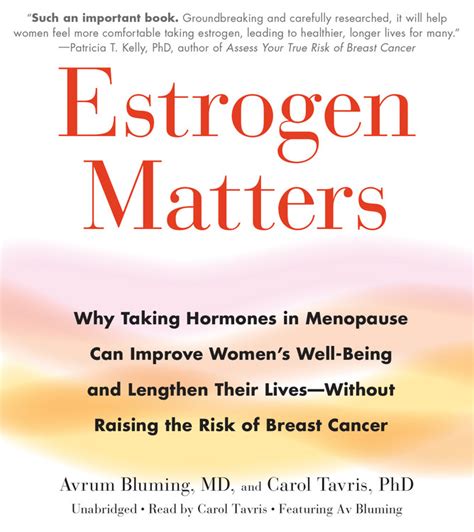 These include age, sedentary lifestyle and the menopause. Estrogen Matters : Why Taking Hormones in Menopause Can ...