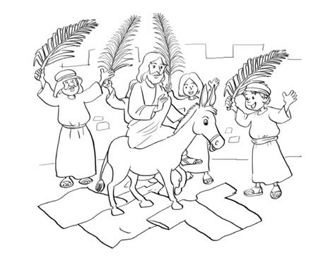 Filled with fun illustrations of activities that you can do at home. Luke 19:28-40 Coloring Page