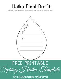 While cursive script writing took a backseat for several years, its usefulness has been rediscovered, and students in the upper elementary grades are below, you will find a large assortment of various free handwriting practice sheets which are all free to print. Poetry Printables | Haiku poems for kids, Teaching poetry, Poetry for kids