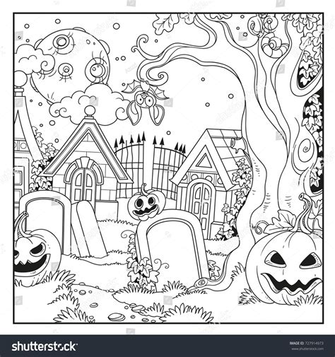 You can find the branding tab in the top black bar of the editor. Halloween Background Cemetery Crypts Pumpkins Outlined ...