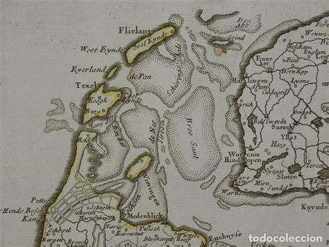 Las ciudades más importantes de holanda son amsterdam, rotterdam, la. mapa de holanda ( paises bajos, europa)), 1756. - Comprar ...