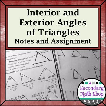 Sss, sas, asa, aas and hl. Triangles & Congruency Unit #2 - Interior and Exterior ...