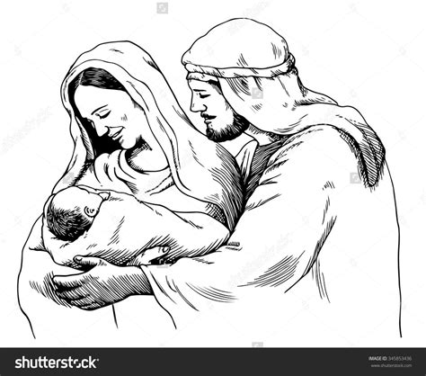 2000 years ago, caeser augustus ruled that there were to be a. Mary Joseph Baby Jesus Coloring Page | Thousand of the ...