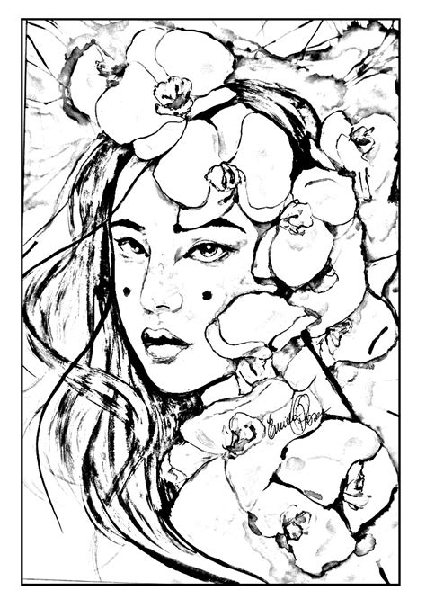 Here, we will hook you up with various images to color. Japanese Geisha Coloring Pages at GetColorings.com | Free ...