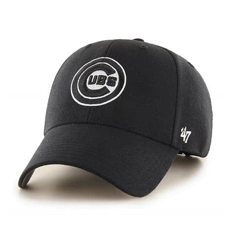 Shop 29 top chicago cubs hats and earn cash back all in one place. Chicago Cubs 47 Brand Black White Logo MVP Adjustable Hat - Detroit Game Gear