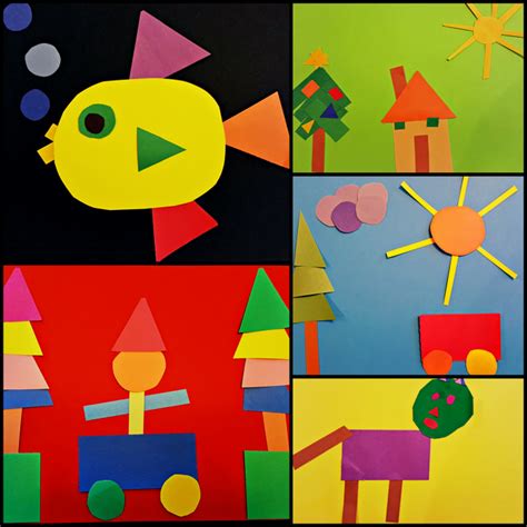 Sorting shapes video for kindergarten. Art Project for Kids - Shape Art - Hands-On Teaching Ideas ...