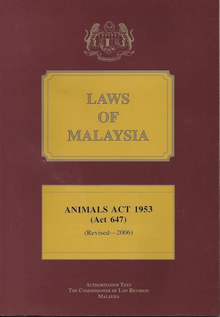 Limitation laws of malaysia reprint act 254 limitation act 1953 incorporating all amendments up to 1 january 2006 published by the commissioner of law revision, malaysia under the authority of the revision of laws act 1968 in. The Voice Of Aunty Umairah: Akta Binatang 1953 (Semakan 2006)