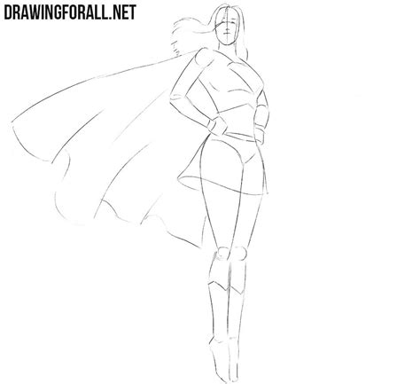 A flow net is a graphical representation of flow of water through a soil mass. How to Draw Supergirl | Drawingforall.net