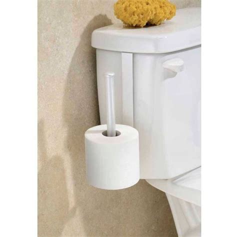 This stylish toilet paper stand holds one roll and can store up to three. InterDesign Classico Toilet Paper Holder for Bathroom ...