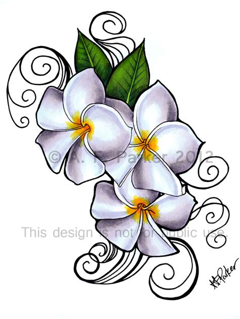 Frangipani star polynesian style tattoo design. Plumeria 'Siam Lilac' tattoo design — Weasyl