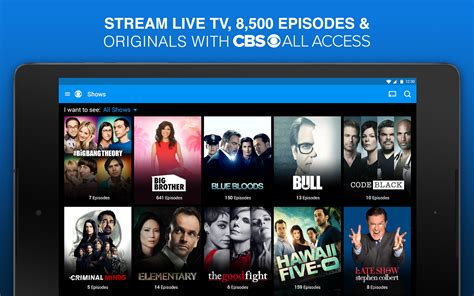 • try cbs all access free now! CBS Full Episodes and Live TV - Android Apps on Google Play