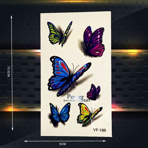 99 ($0.45/count) get it as soon as tue, jun 29. 3D Fashion Butterfly Waterproof Temporary Tattoo Stickers ...