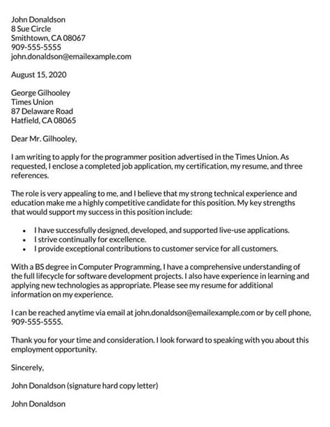 This paragraph could be used to provide an example of something you have achieved that would benefit the new company. How to Write a Job Application Letter (Best Samples & Examples)