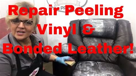 Keep the furniture in storage or an adjacent room until you cut and install the tiles. HOW TO Repair Peeling Bonded Leather & Vinyls! | Vinyl ...