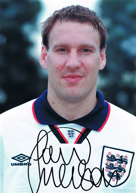 Paul merson plays the position forward, is 52 years old and cm tall, weights kg. Signed Paul Merson England Photo