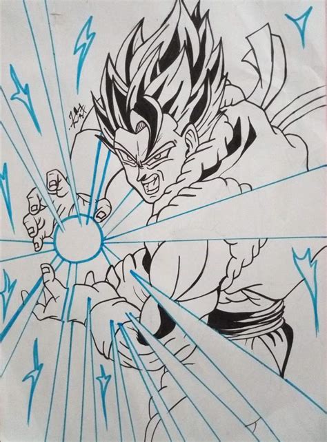 See more ideas about gogeta and vegito, dragon ball, dragon ball z. Drawing Gogeta SSJ Blue Kamehameha | DragonBallZ Amino