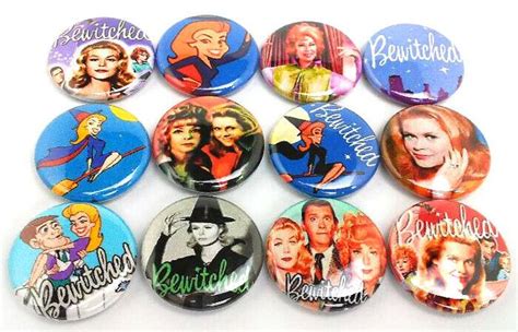 Tv comedy parody from the sixties. 12 BEWITCHED - 1" Buttons Pinbacks Pins Badges One Inch ...