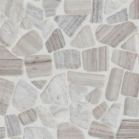 What to do with river rock kitchen tile? Daltile Stone Mosaics Chenille White L191 River Pebble ...