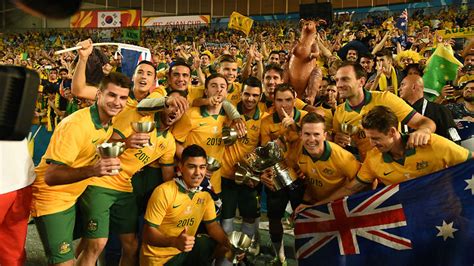 A football team whose unique strategy comprises playing with 10 men, playing second string players where possible, and reminiscing about. Dawn of a new era for victorious Socceroos | : The World Game