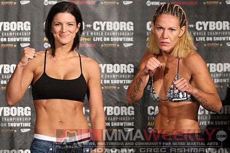 Gina carano and cris cyborg share a few moments together outside of madison square garden (msg) in new york city shortly. Ronda Rousey Would Fight Gina Carano or Cris Cyborg, but ...