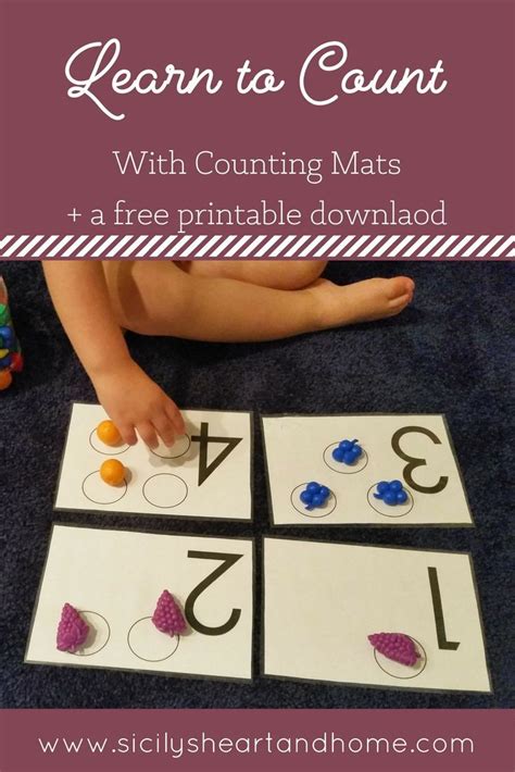 Children learn from observation of what adults are doing. Learn to Count with Counting Mats | Math activities for ...