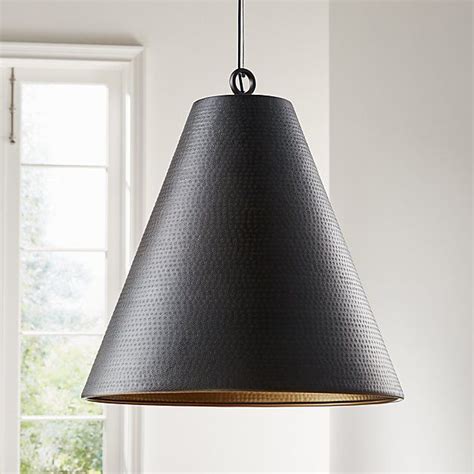 8.15 h metal novelty pendant shade ( uno ) in black 17 stories wayfair north america $ 23.99. Rodan White Metal Cone Pendant Light + Reviews | Crate and Barrel in 2020 | Cone pendant ...