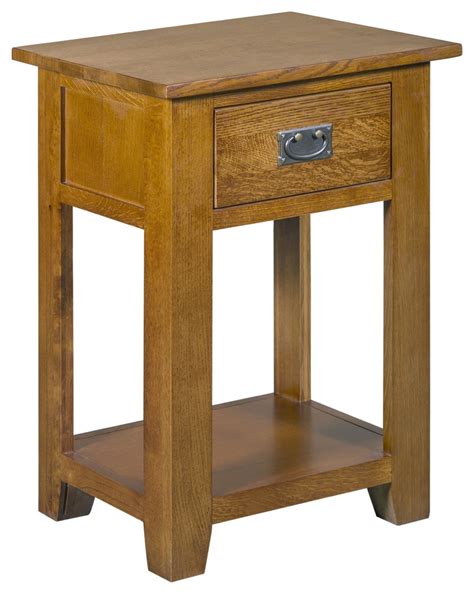 Check spelling or type a new query. Mission Quarter Sawn White Oak 1-Drawer Nightstand, End ...
