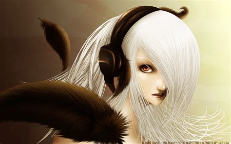 Maybe you would like to learn more about one of these? gray hair headphones red eyes signed tagme | konachan.com ...