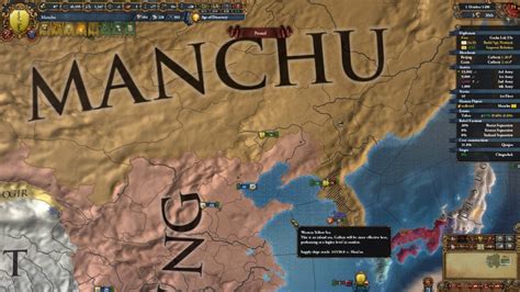 When manchu is formed uniting the former 5 nations, it borders ming and korea in the south. EU4 MoH achievements: Qing of China, Banners (as Jianzhou/Manchu/Qing) 7 - YouTube