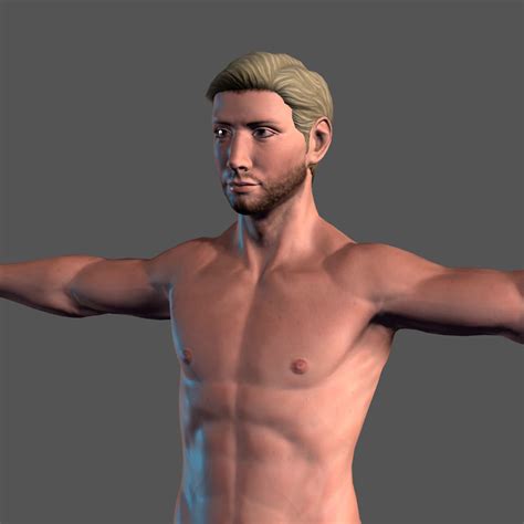 Download free and paid high quality professional character rigs for maya, blender, 3dsmax, c4d, etc. animated Animated Naked Man-Rigged 3d game character