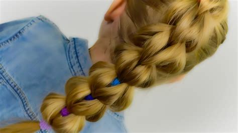 From short hair to long hair. VERY BEAUTIFUL: 3D Pull Through Braid with Bright Elastics ...