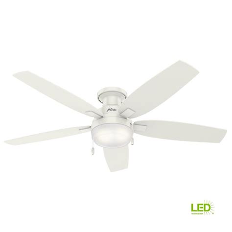 This article focuses on a range of flush mount ceiling fans that will suit your needs. Hunter Duncan 52 in. LED Indoor Fresh White Flush Mount ...