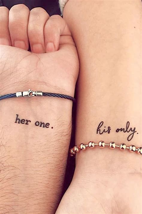 Letter couple tattoo on wrist: Symbolic And Meaningful Couple Tattoos To Strengthen The Bond