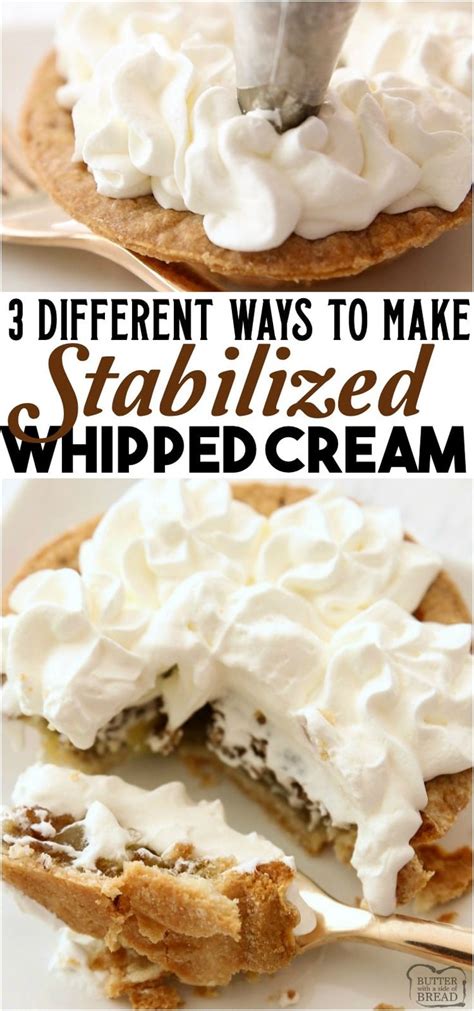 It only takes about five minutes to make, so this is one task i often leave until the very last minute. How to Make Stabilized Whipped Cream~ 3 different EASY ways to make stabiliz… | Stabilized ...