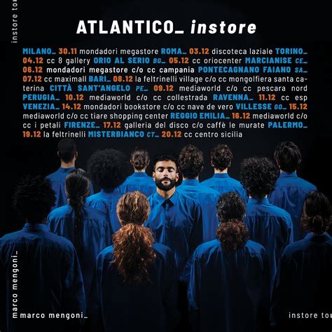 Marco mengoni, christian rigano, fabrizio ferraguzzo, el guincho, takagi & ketra, rudimental. Atlantico instore, Marco Mengoni annuncia i firma copie ...