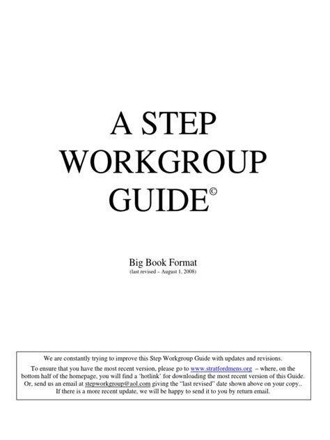 The big book (179 articles 6; 18 Week Step Work Group Guide | The Big Book (Alcoholics ...